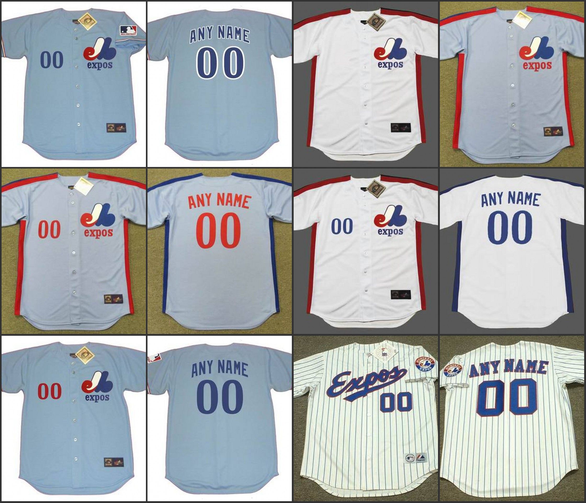 2017 Men Montreal Expos 1969 Majestic Cooperstown Away Jersey