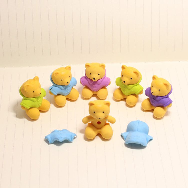 2017 Creative Idy Cute Bear Erasers Rubbers For Schools Animal Erasers