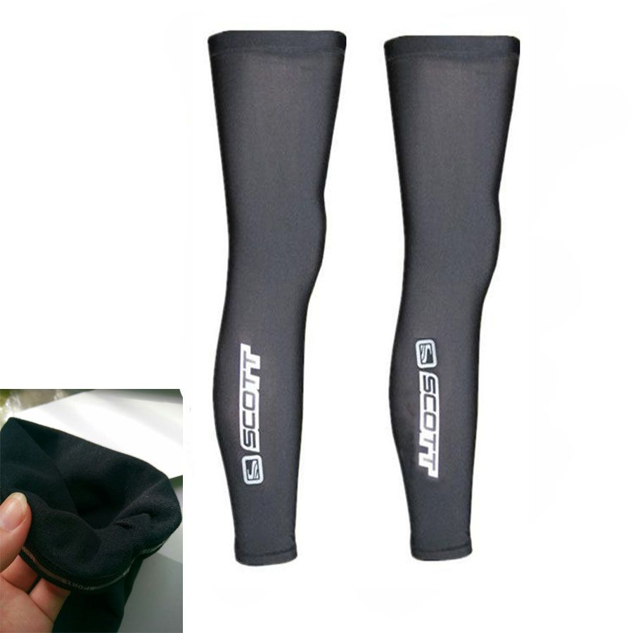 Zimco Cycling Super Roubaix Leg Warmers Thermal Fleece Bicycle Leg Sleeve White