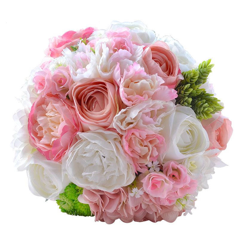 Wf051pk Pink Silk Flower For Wedding Party Bouquet Bridesmaid Flowers