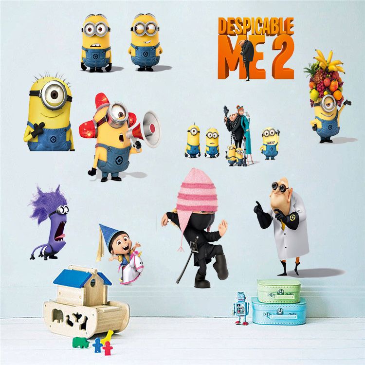 Cartoon Minions Despicable Me Science Experiment Diy Generic Decal Wall
