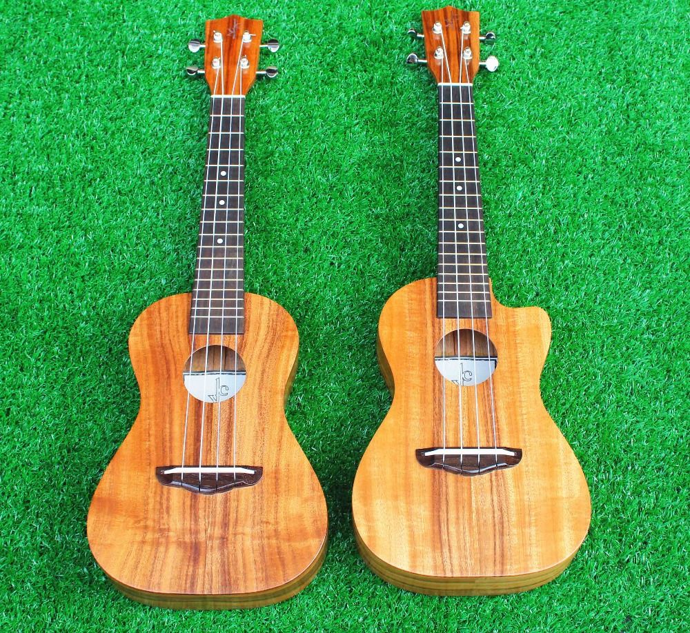 Wholesale Solid Koa Wood Ukuleles, Soprano Ukulele, Concert Ukulele