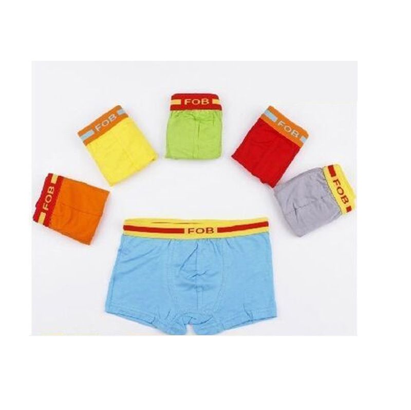 2017 Mens Underwear Lycra Cotton Soft Little Boys Underwear Candy Color