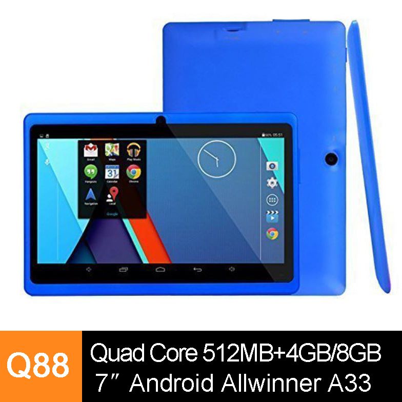 Cheap Q88 7 Inch Android 4.4 Tablet Pc Allwinner A33 Quade Core Tablet