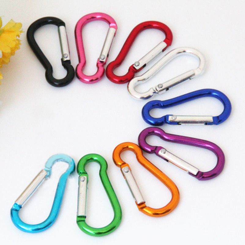 S Mini Aluminum Multitool Button Carabiner Keychain Durable Camping