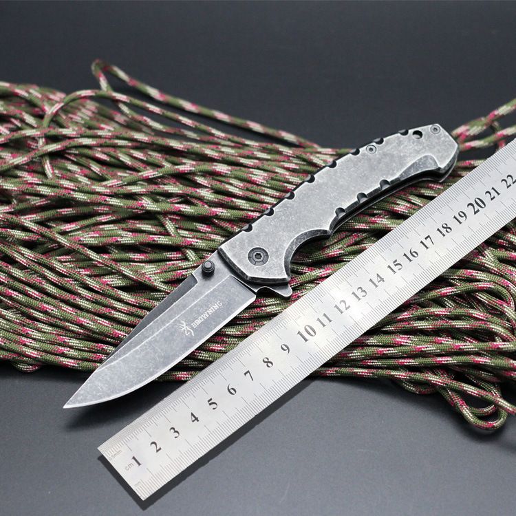 Browning Pocket Knife DA78 Damascus Steel Ganzo Tactical Folding Knife