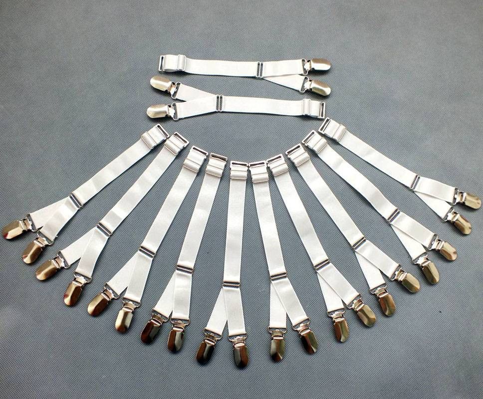 2017 New Fashion Adjustable Metal Duckbill Clip Buckle Garters Y Type