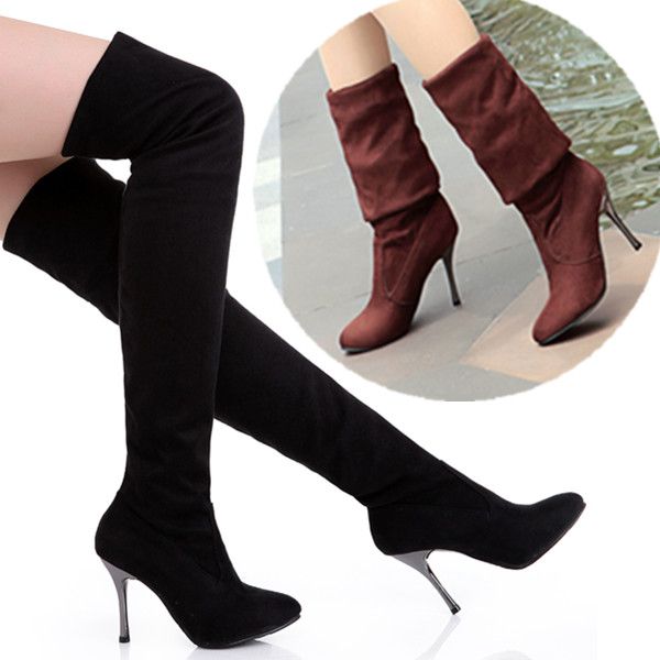 over the knee spandex boots