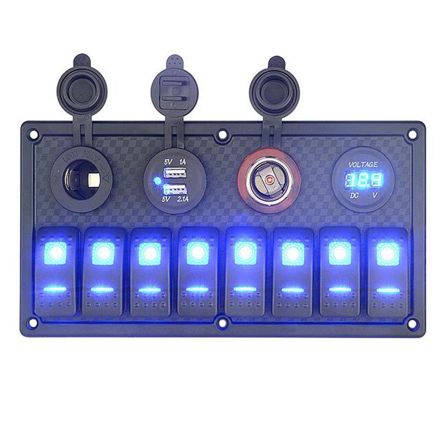 2017 Rv Switch Panel Switches Waterproof Car Dual Usb Charger 12v 24v