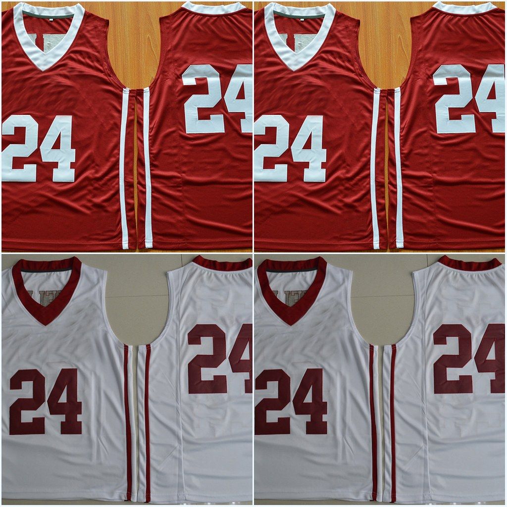 2017 Hot!24 Red And White Color,College Basketball Jerseys,2016 New