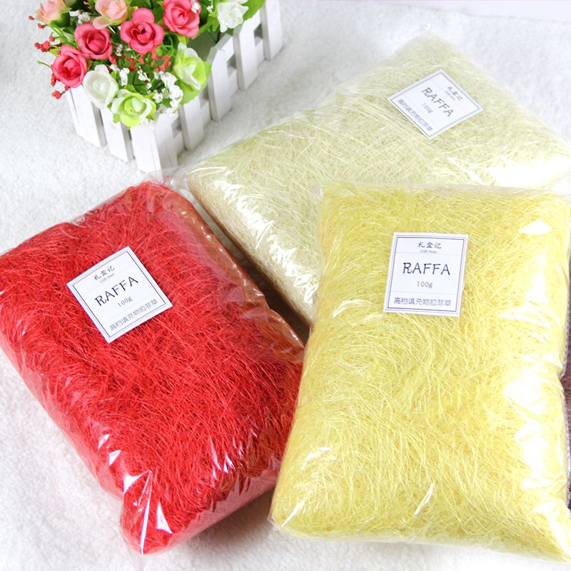 100g Packing Fluff Gift Box Stuffing Tinsel Paper Shred Basket Filler
