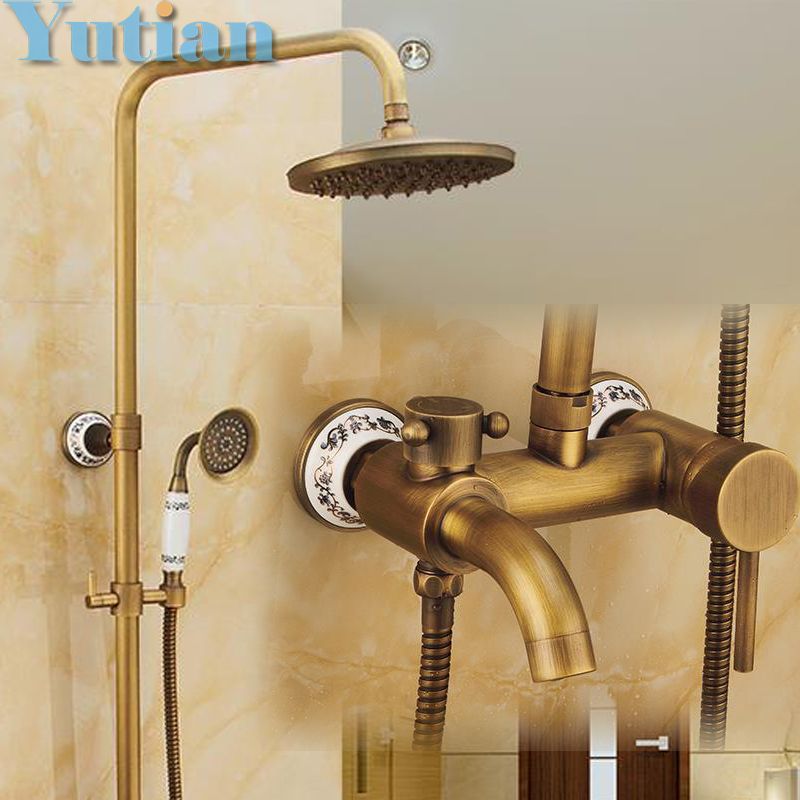 Bathroom Faucet Mixing Valve antique brass wall mounted mixer valve rainfall shower faucet Bathroom Faucet Mixing Valve antique brass wall mounted mixer valve rainfall shower faucet
