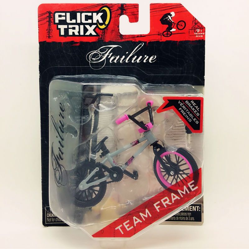 Wholesale Flick Trix Finger Bike Gray&Pink Bmx Diecast Nickel Alloy