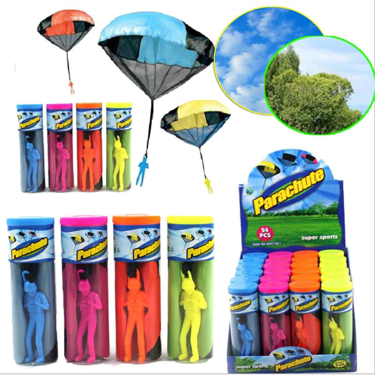 Hand Throwing Parachutes Kite Kids Mini Play Parachute Soldier Toy