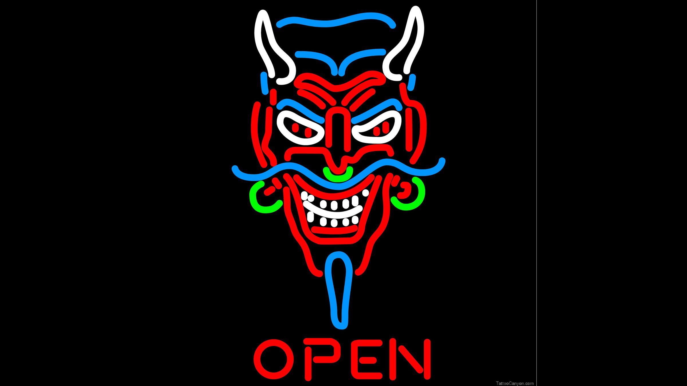 THE RED SKULLS OPEN NEON SIGN REAL GLASS TUBE BEER BAR PUB Neon Light