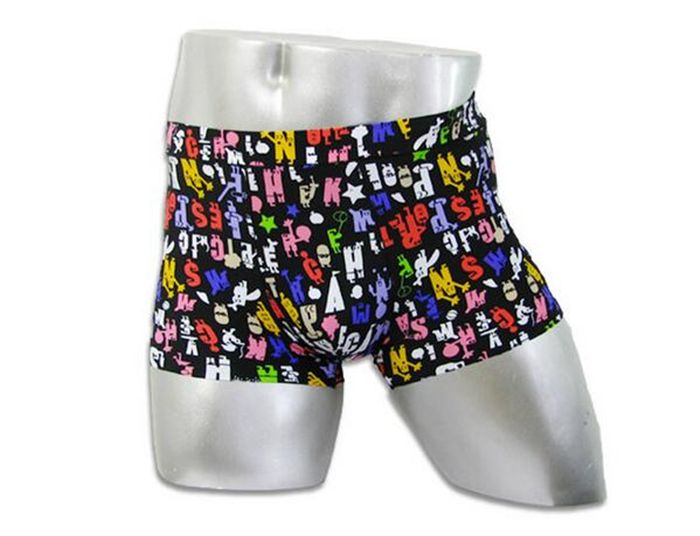 2017 European Fashion Style Alphabet Pattern Men Underwear New Style