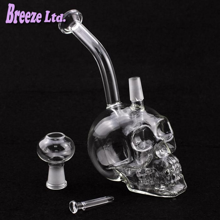 Discount 2016 Skull Bongs Recycler Oil Rigs Glass Bongs Water Pipes