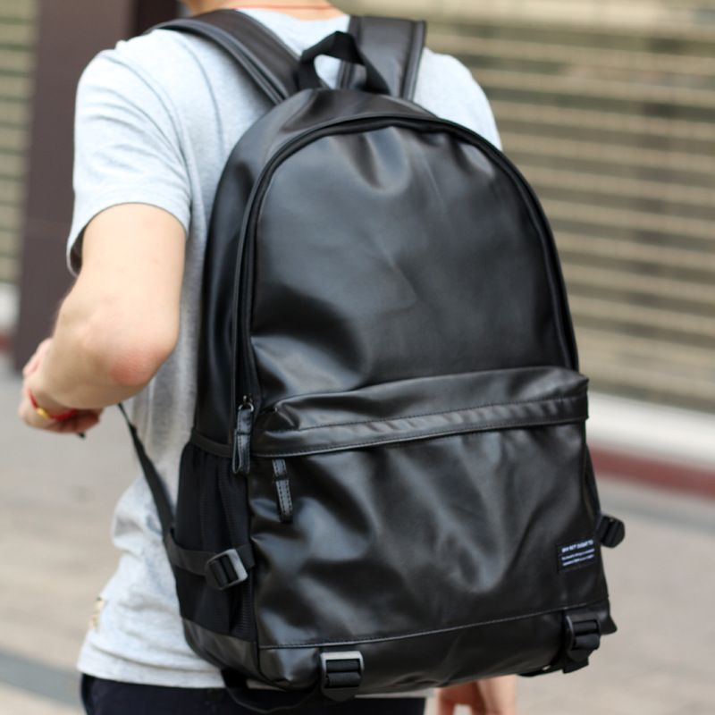 2017 Designer Mens Backpacks High Quality Pu Leather Laptop Runsack School Bag Classical Black ...