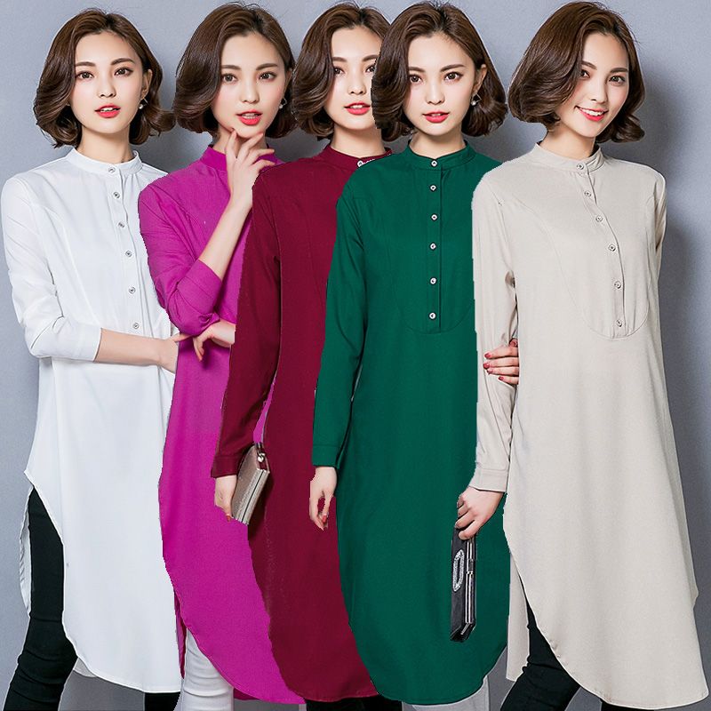 2017 Turkish Women Clothing Muslim Long Sleeve Shirt Islamic Abaya