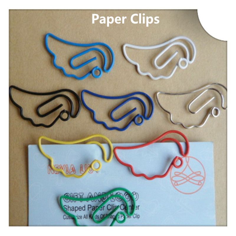 2017 !the Angel Wings Shape Paper Clips Creative Life Bookmarks Memo