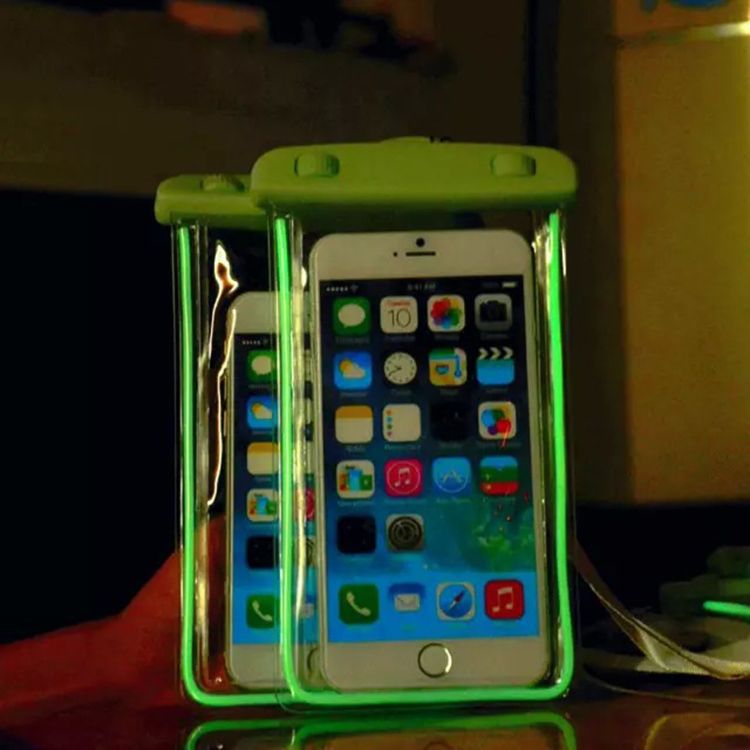 Glow In The Dark Cell Phone Case Waterproof Bag Pouch Light Up Cover