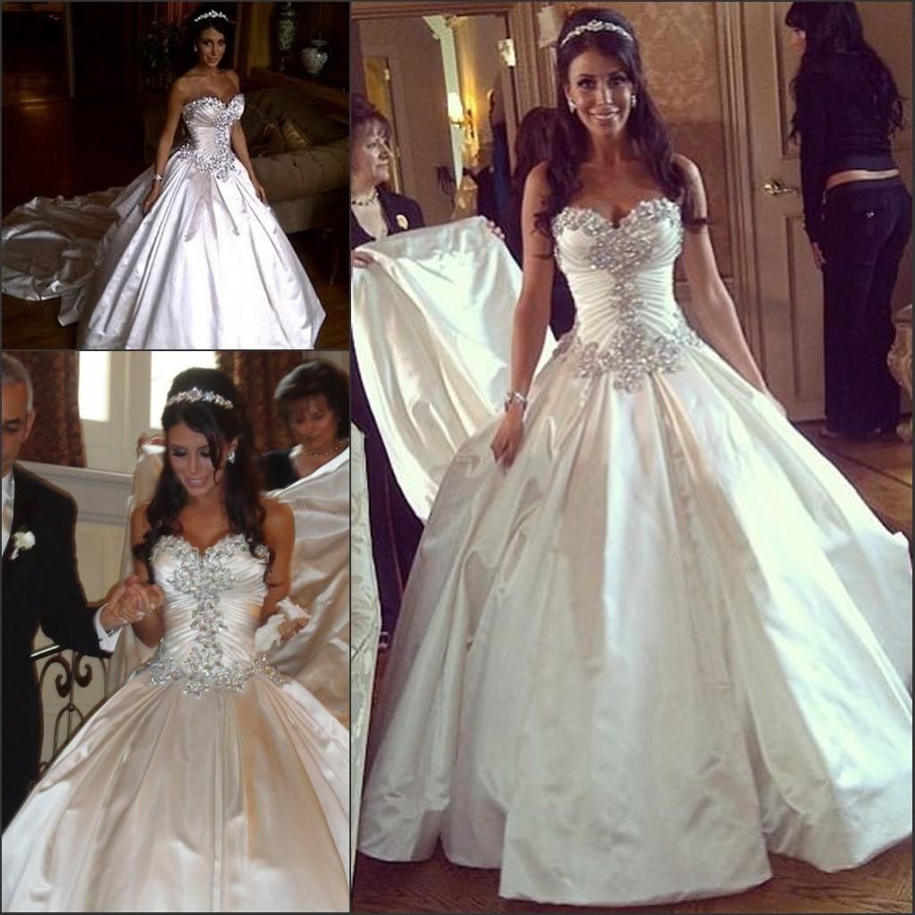 Classic Sparkly Crystal Pnina Tornai Wedding Dresses Sweetheart Ball