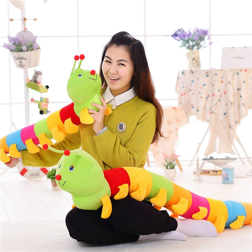 giant rainbow caterpillar plush