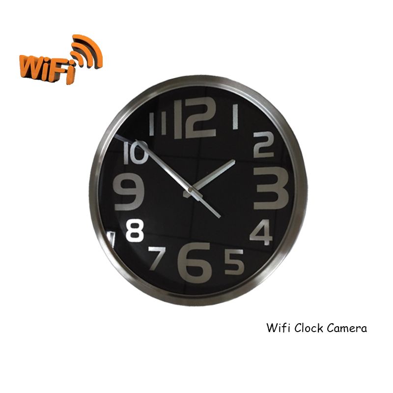 Wireless Spy Hidden Camera Wall Clock Hd720p Cycle Video Audio
