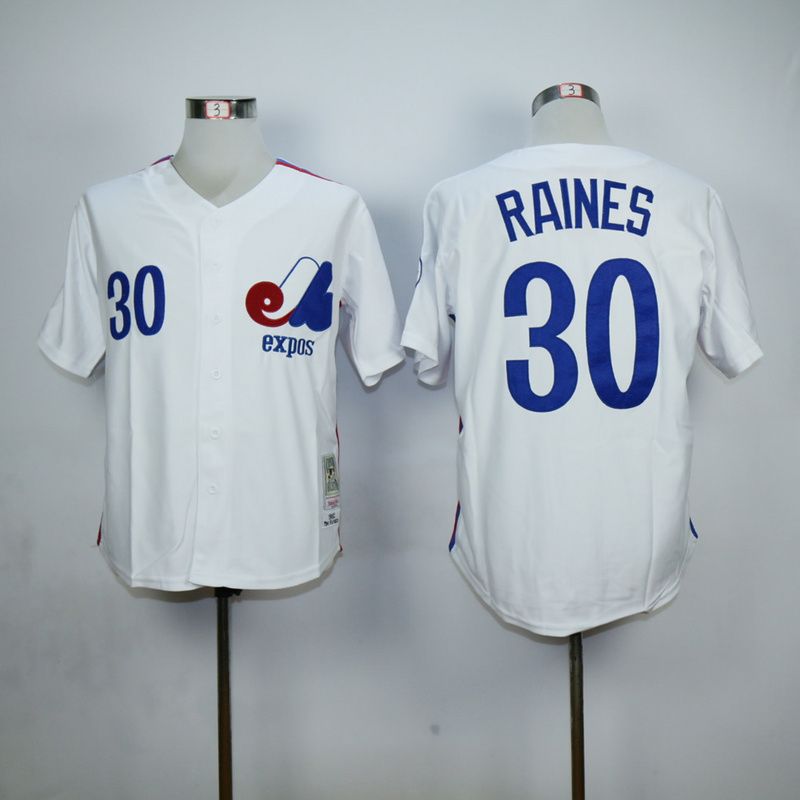 2017 Baseball Jerseys Montreal Expos 30 Tim Raines 1982 Throwback
