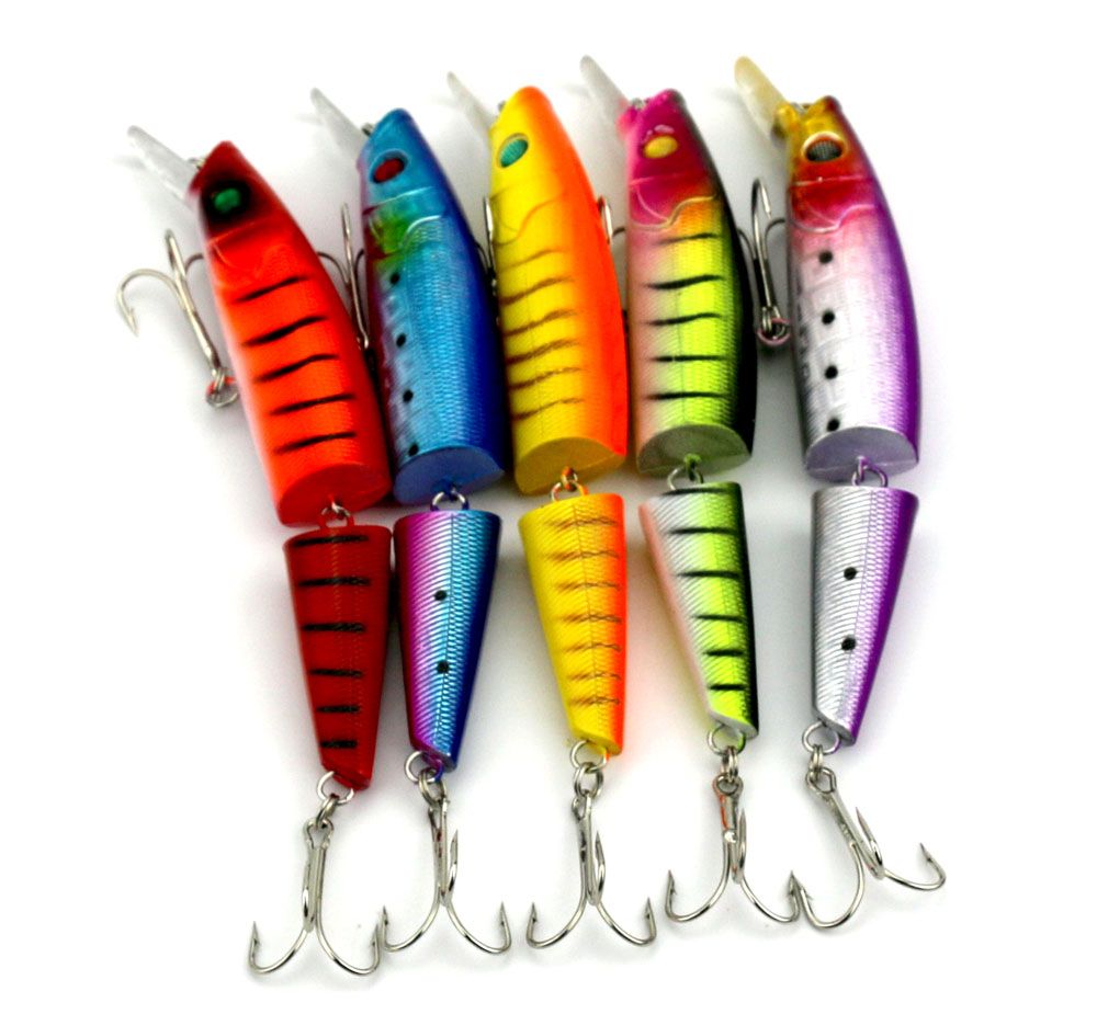 Hengjia 140mm Two Jointed Minnow Fishing Lures Fishing Tackle Minnow Lure 14cm 20.2g 4 Hard