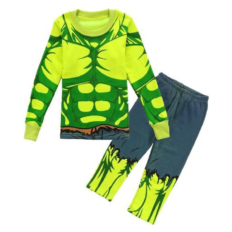 The Hulk Boys Pajamas Sets Long Sleeve Children Pyjamas Nightdress