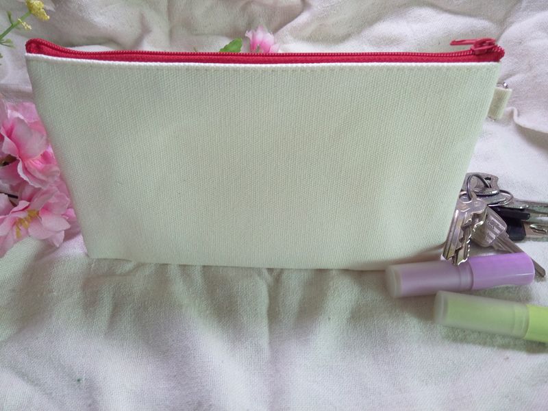 plain canvas bags for craft 2017 Crafts Cotton Canvas Cosmetic Bags Diy Women Blank Plain White Zipper Makeup Bags Mobile ...
