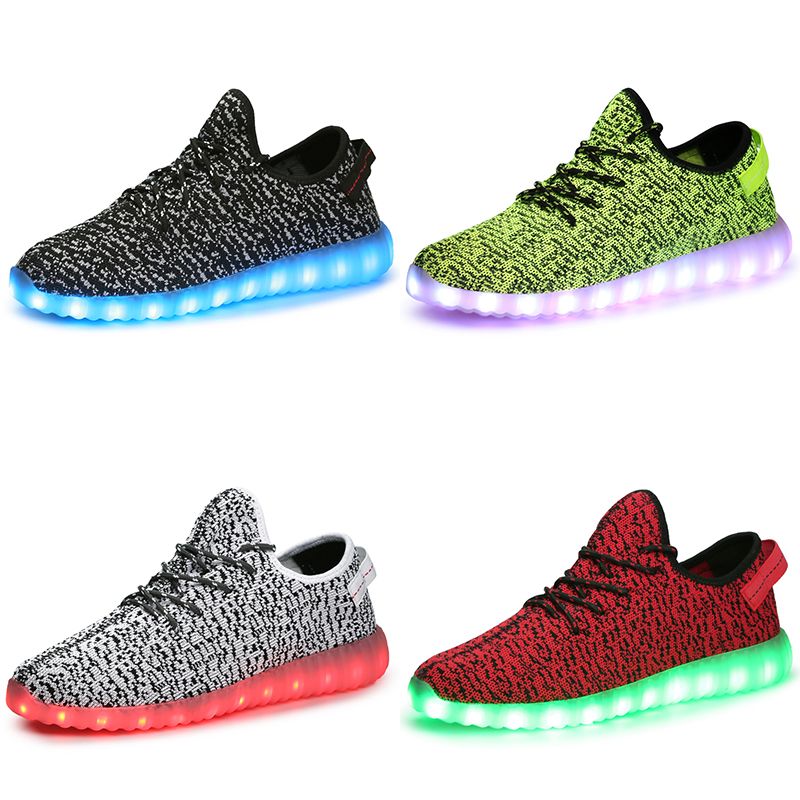 Yeezy Shoes LED Yeezy Floral Printing Men Shoes Outdoor Running Shoes Fashion Canvas Men Shoes ...