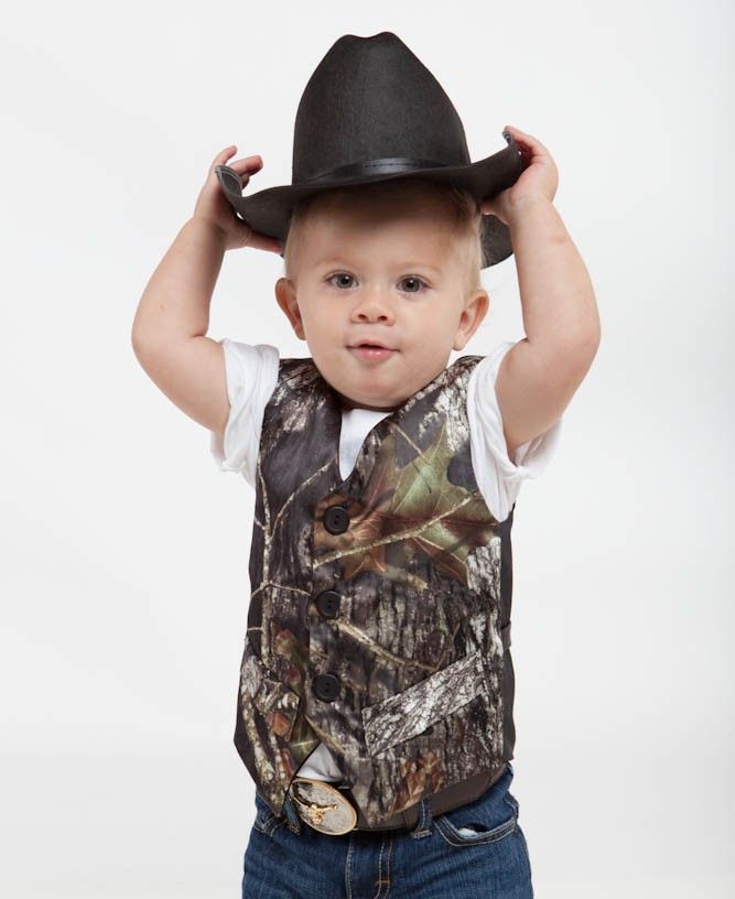 2016 Cute Camo Boys Formal Vest Suits V Neck Sleeveless Reeltree Print
