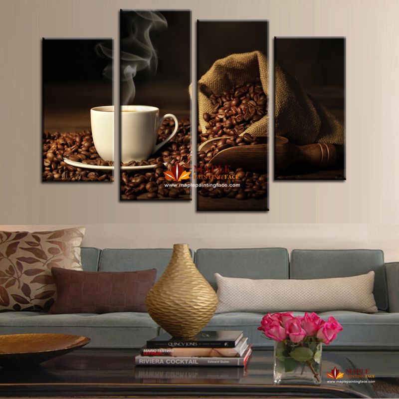 2017 Canvas Painting Modern Printed Coffee Canvas