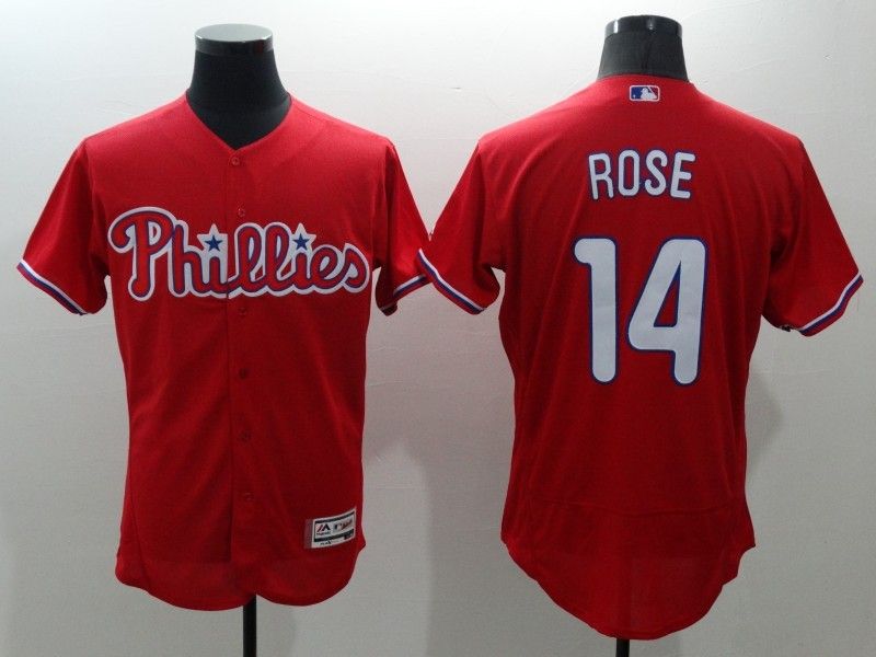 2017 New Flexbase Baseball Jerseys Phillies 14 Rose Jersey Red Color