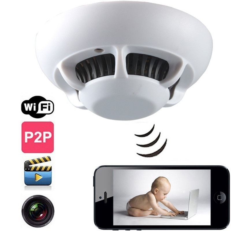 Hd 720p Smoke Detector Wifi Ip Spy Hidden Camera Wireless Video Recorder P2p Home Office