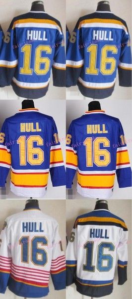 Online Cheap Discount St. Louis Blues #16 Brett Hull Jersey Ccm Blue Red White Cheap Stitched ...