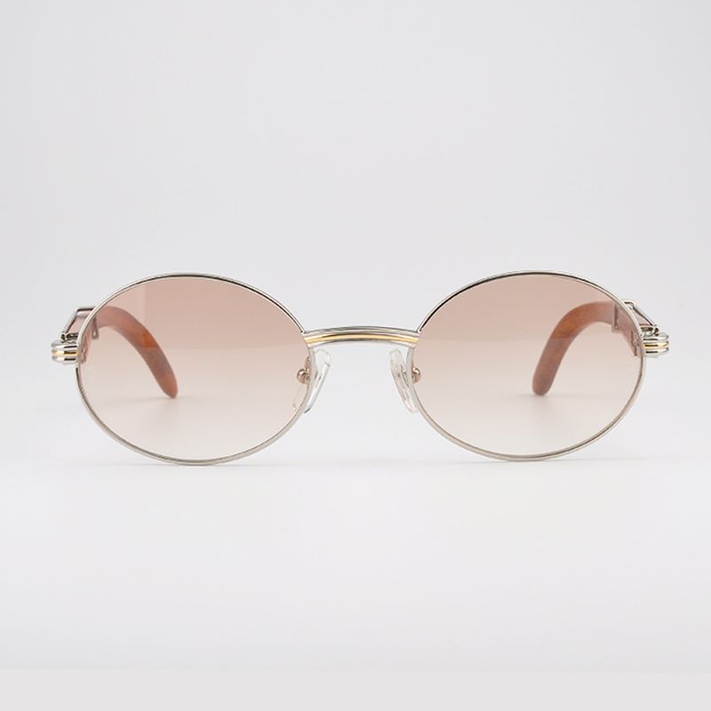 Luxury 18k GoldSunglasses Metal Frames Glasses Men Real ...