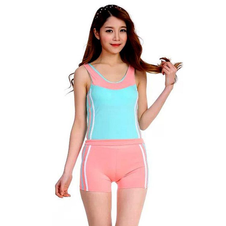 2018 Bathing Suit Beach Wear Korean Version Of The Sporty Swimsuit Female Boxer Split Swimsuit