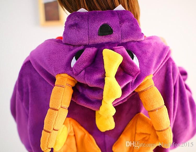 Halloween+Dragon+Sets Halloween Spyro Purple Dragon Cartoon Animal Onesies Onesie Pajama ...