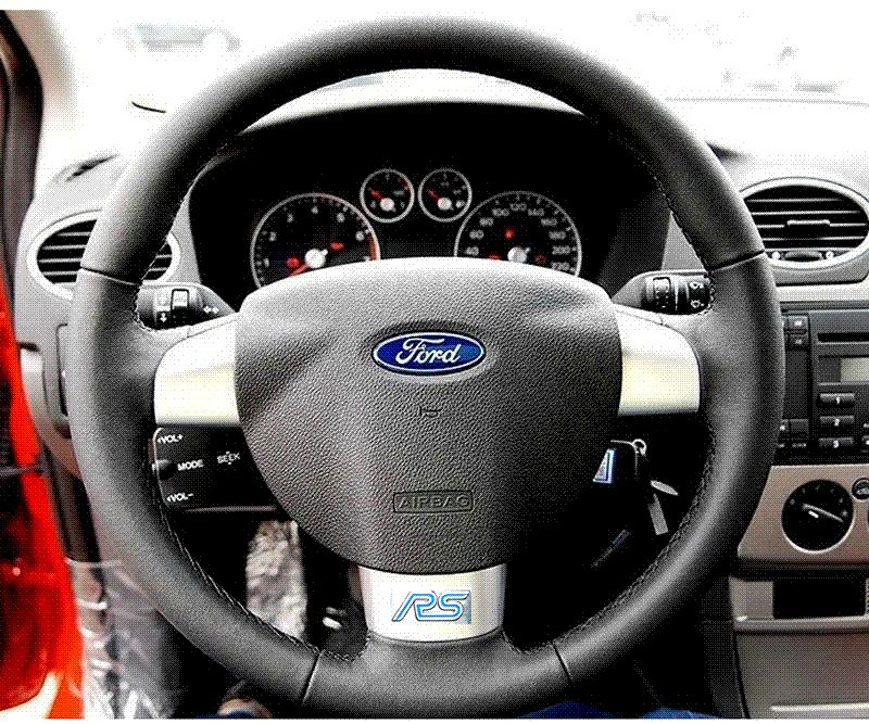 Rs Chrome Badge Steering Wheel Console Door Wheel For Ford Focus Mk1 Mk2 Mk3 Ti Tdci St Ecoboost