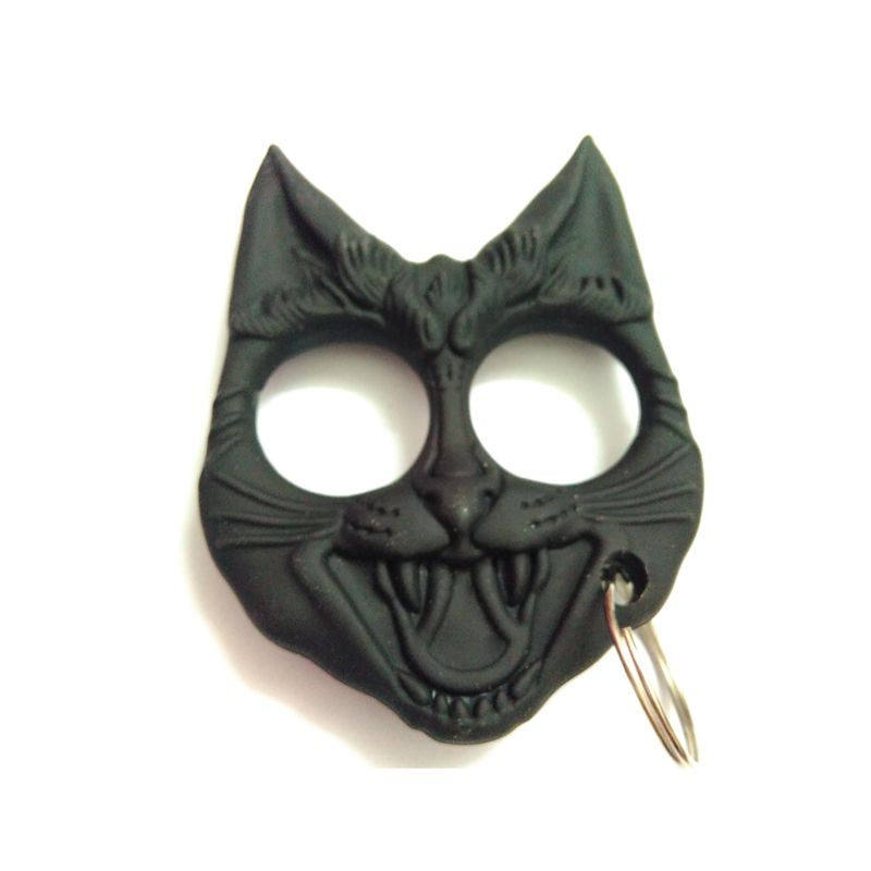 Outdoor Survival Keychain Self Defense Mini Tool Wild Cat Self Defense Keyring Evil Cat Safety