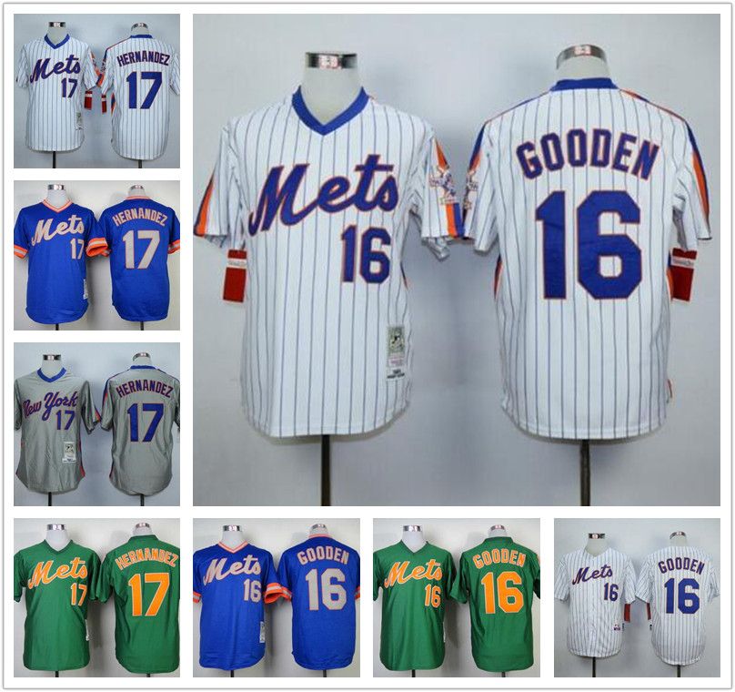 2017 Mens New York Mets 17 Keith Hernandez 16 Dwight Gooden Jersey 1986