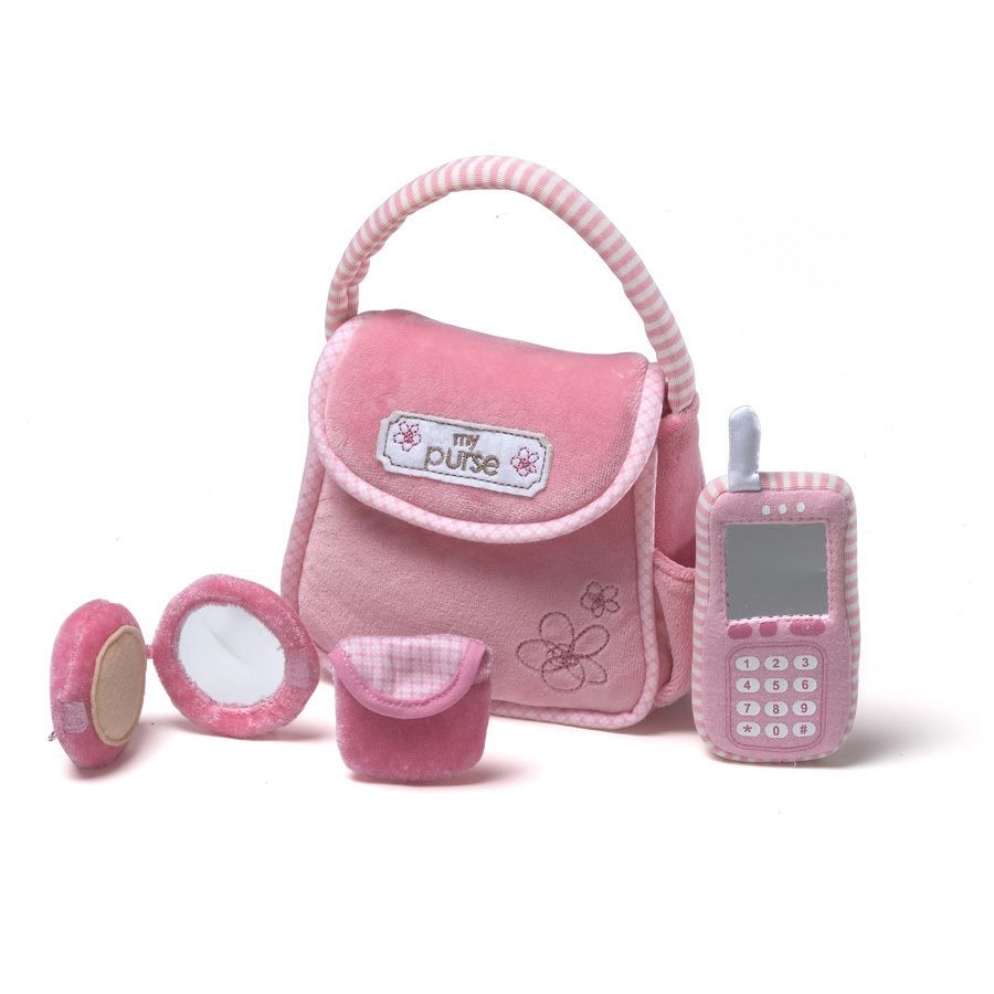 Baby Girl Mobiles Mirror Coin Bag Toy Plush Handbag Purse My First