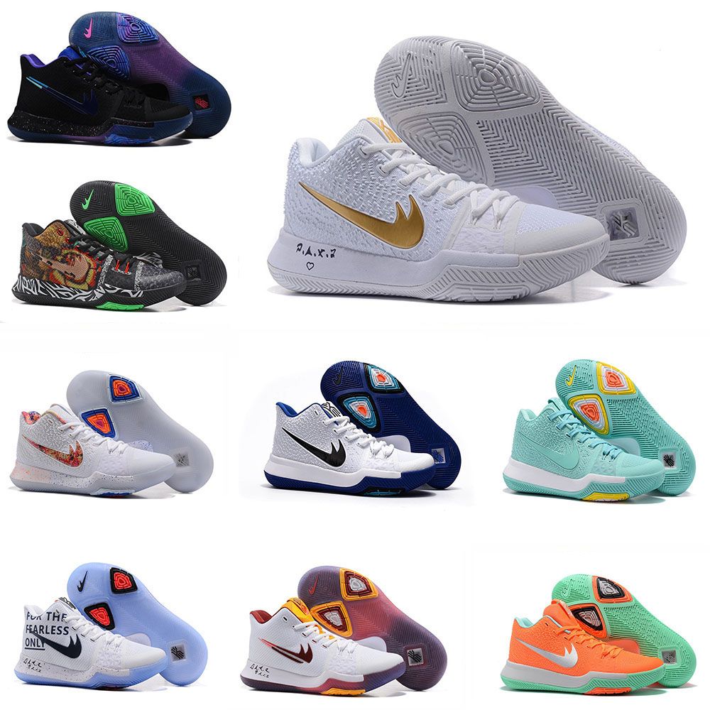 2017 New Style Kyrie Irving 3 Hot Punch Team Red Christmas Mens Basketball Shoes Top Quality Kyrie 3 Air Cushion Sport Sneakers 40-46 Basketball Shoes Kevin ...