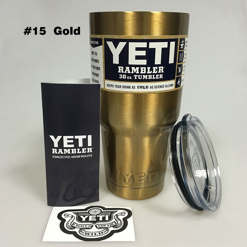 New Gold 30oz YETI Rambler Tumbler Yeti Cups Cravel Vehicle Mug Double