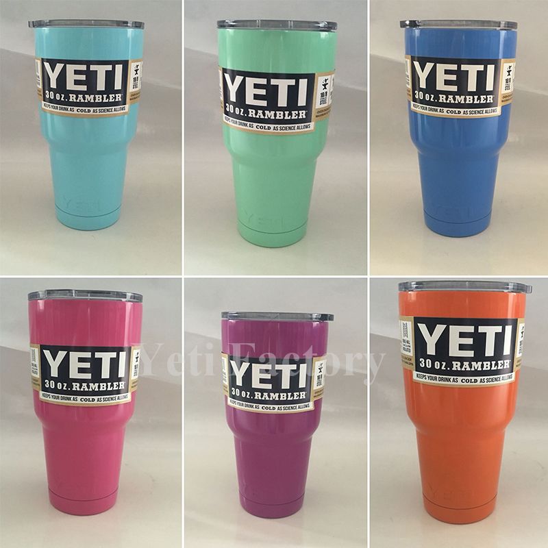 2016 New 30 Oz Custom Colors Yeti Rambler Tumbler Cup Purple Pink Blue