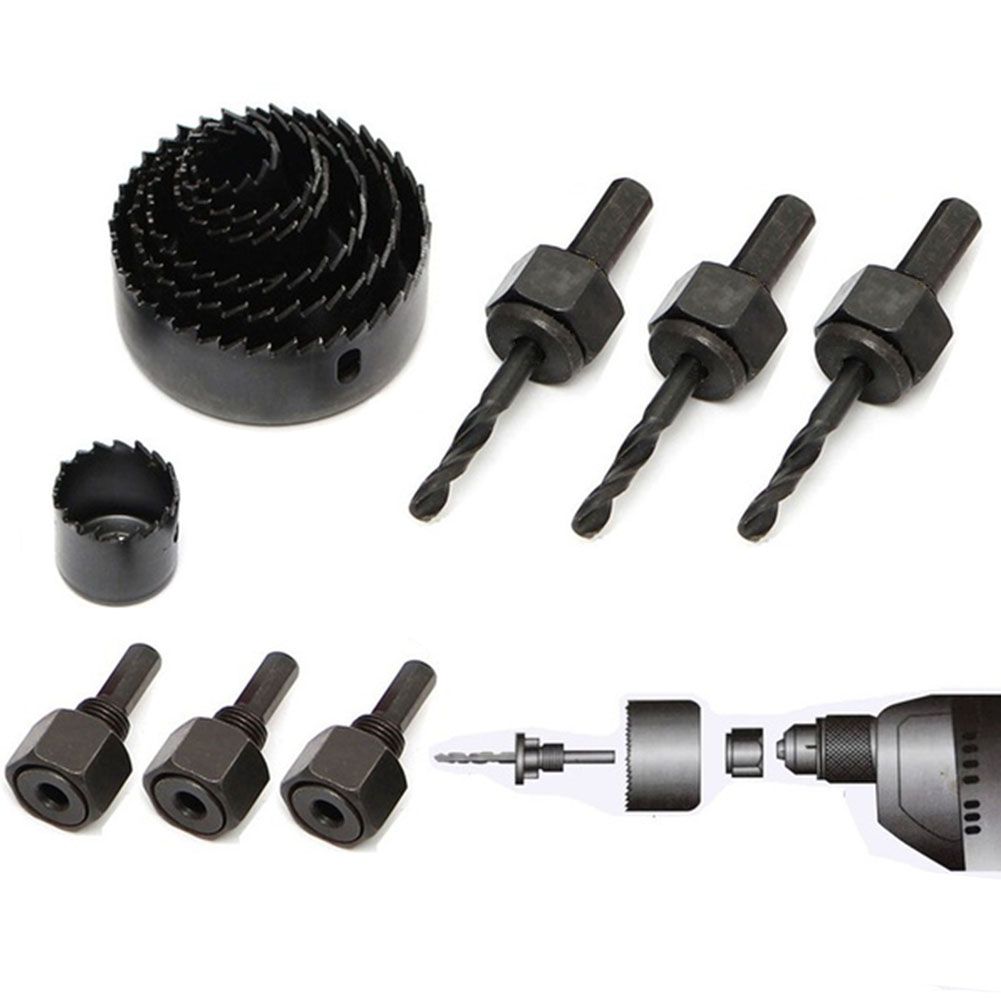 2018 11 In 1 Diy Hole Saw Bit Cutting Set Kit 19 64mm Wood Sheet Metal