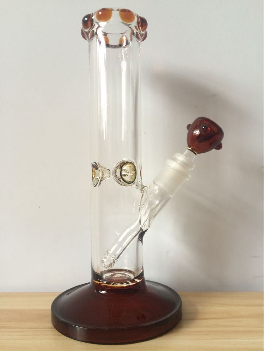 2017 9mm Straight Tube Bong Glass Waiter Bong 11 Tall Classic Tube